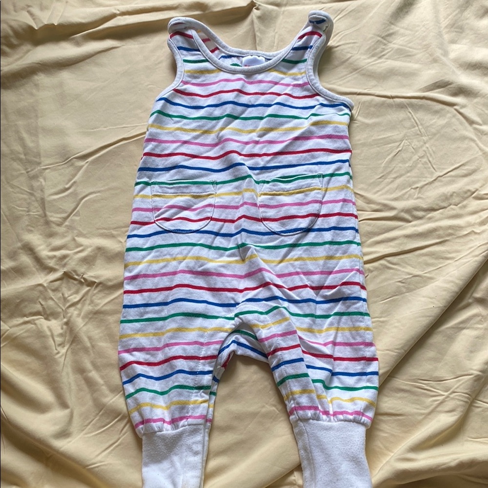 Hanna Andersson Multicolor Striped Baby Romper